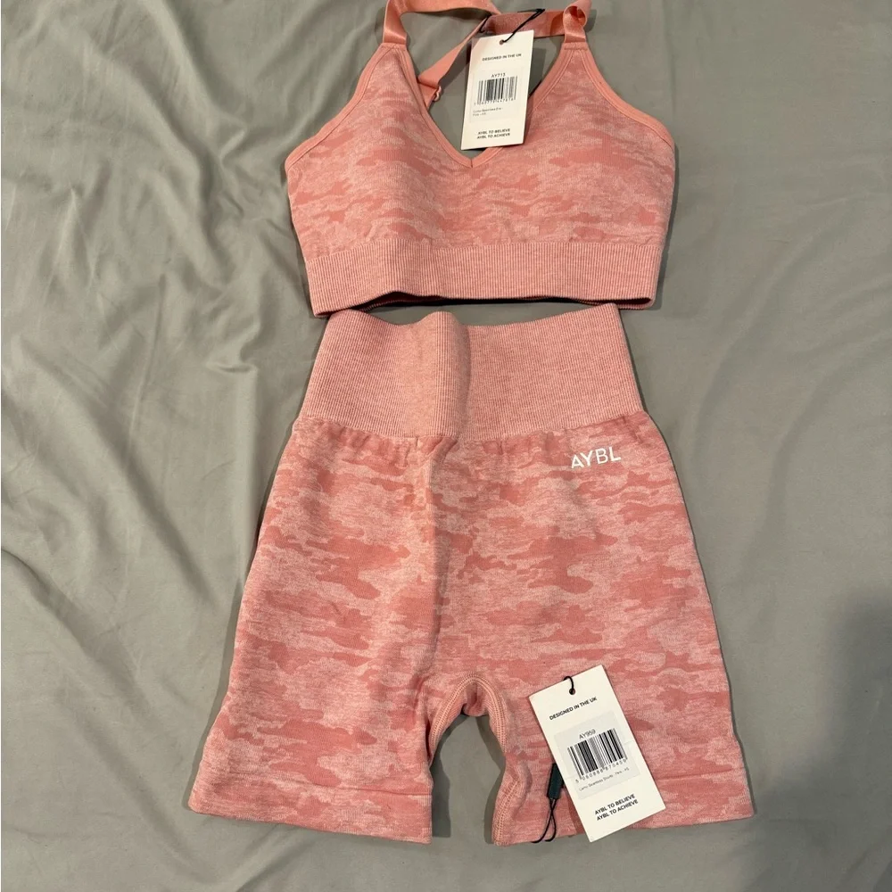 AYBL Blush Camo Workout Set - Picture 1 of 2